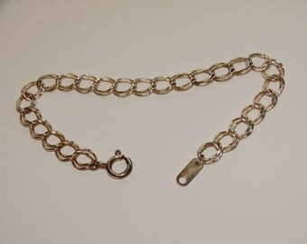 Sterling Silver 7" Inch Charm Bracelet.