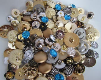 Metal and Sparkly Button Assortment