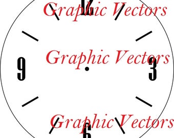 Clock with Large Numbers and Dashes