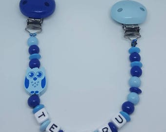 Customizable plush OWL attached to baby's name
