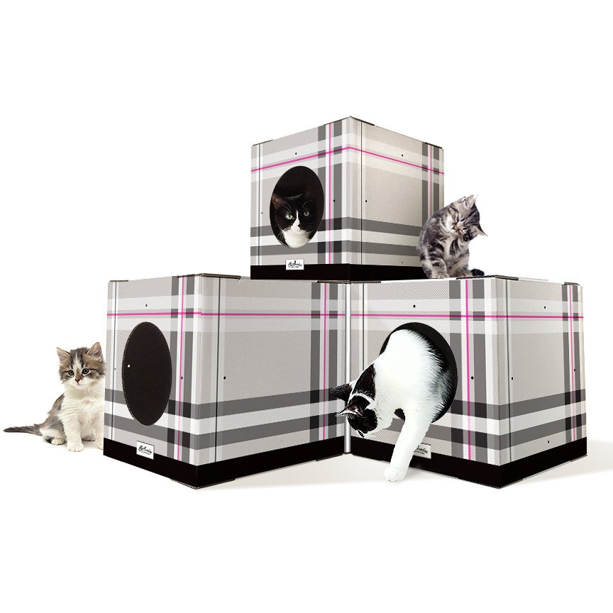 Stackable Cat Box house Cardboard Cat Box Furniture Cat
