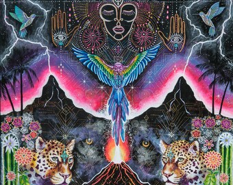 Large Print *Cuando Los Cielos Lloran* visionary art