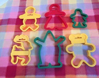 Wilton Boy Girl Cookie Cutters 1989 Wilton Teddy Bear Cookie Cutter 1989 Wilton Clown Cookie cutter