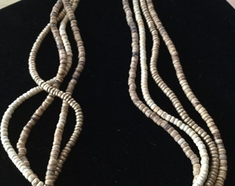 Vintage Beaded Necklace, Multi-Strand