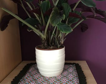 PDF PATTERN Crochet bordered fabric table center piece tutorial