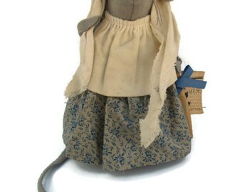 Felt House Mouse Collectible Stuffed Animal NWT 8.5" Hand Sewn