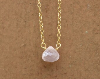 crystal necklace rose quartz