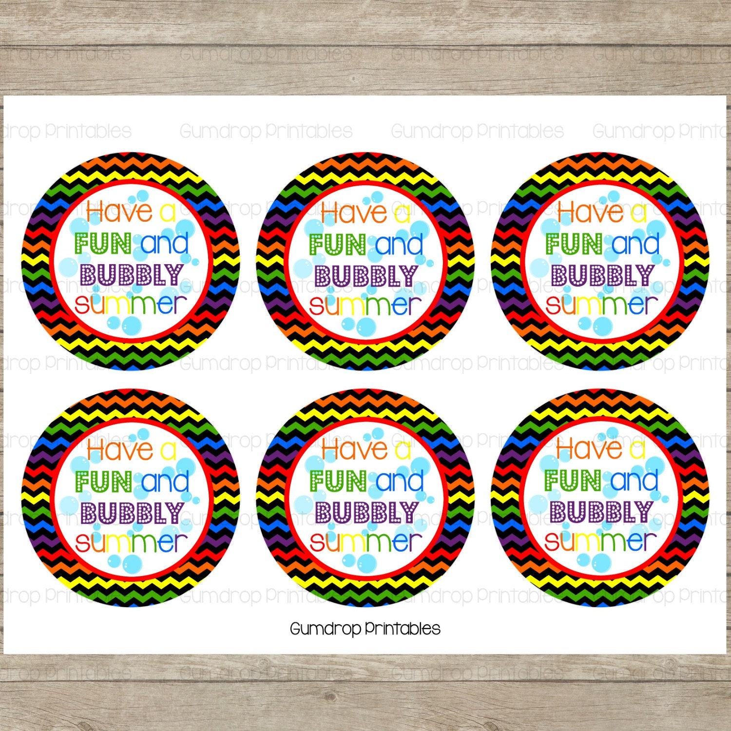 Have a Fun and Bubbly Summer ~ End School Year Class Teacher Printable ...