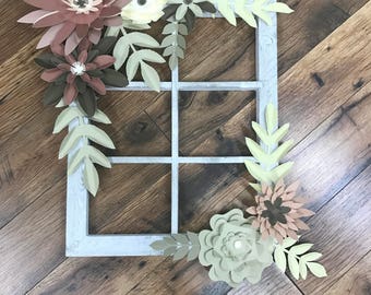 Paper Flower Window Pane