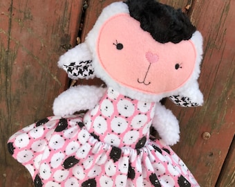 Lamb Softie / Toy Lamb / Stuffed Lamb / Lamb Softie / Girl Lamb / Toy for Kids / Gifts for Kids / Lamb Doll / Soft Toy