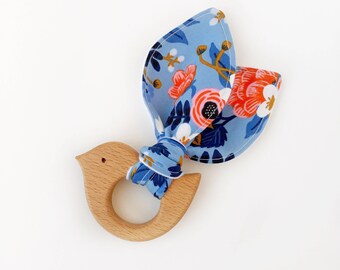 Wood teether, bird teether, wooden teething ring, gifts under 20, teething toy, wooden teether, baby teether, teething ring, baby gift
