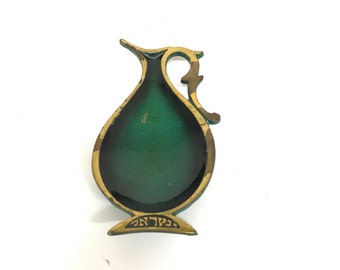 Bronze brass ashtray, art made in israel
