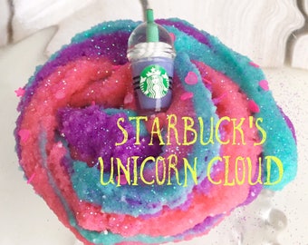 Cloud Slime, Starbucks Slime, Slime Shop, Stretchy Slime, Scented Slime, 8oz Starbucks Unicorn Scented Slime , Cheap Slime, Lillycatboutique