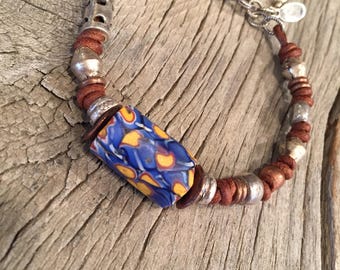 Antique African trade bead bracelet