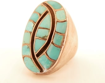 Men's Turquoise Sterling Silver Ring