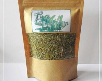 Sage leaves tea with the real sage
