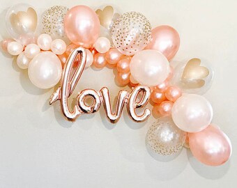 Balloon Garland, DIY Balloon Garland, Balloon Arch,Balloon Garland Kit, Rose Gold Bridal Shower, Rose Gold Balloons, Rose Gold Bachelorette,