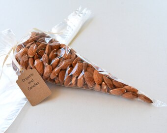 100- Clear Cone Bags Choose your size 6x12" or 7 1/2"x17" Clear Bags -Plastic Bags -Food Safe Plastic Bags -Candy Plastic Bags