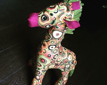 Handmade stuffed giraffe