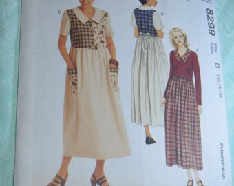 McCalls 8299 Misses Dress Sewing Pattern - UNCUT - Size 12 14 16