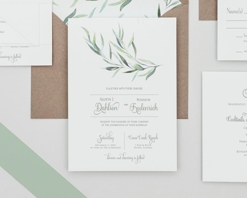 Image Result For Wedding Invitation Eucalyptus