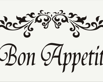 BON APPETIT French Signs Kitchen Signs Bon Appetit Signs