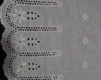 4yds White Eyelet Cotton Lace 13"Wide