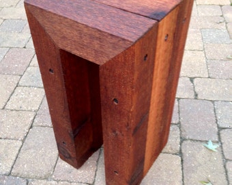rustic wood end table night stand side table