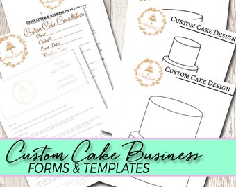 Custom Cake Business Forms, Templates, Consultation, and Contract Set-Rolkem,Molds,Fondant,Dust,Sugar Flower,Gumpaste,Cake Decorating