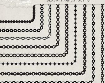 Colored Frames 4 8.5 x 11 Digital Clipart for card making