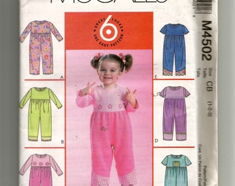 McCall's Toddlers' Jumpsuit Pattern 4502