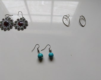 Lot of (3) sets of vintage earrings
