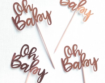 Oh Baby. Oh Baby Theme. Oh Baby Cupcake Toppers. Oh Baby Party. Oh Baby Party Decorations. Baby Shower. Baby Shower Decorations