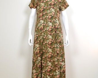 ON SALE Long Grunge Dress: Vintage 90s dress long floral dress maxi ditsy dress 1990s grunge dress 90s floral dress floral maxi dress long f