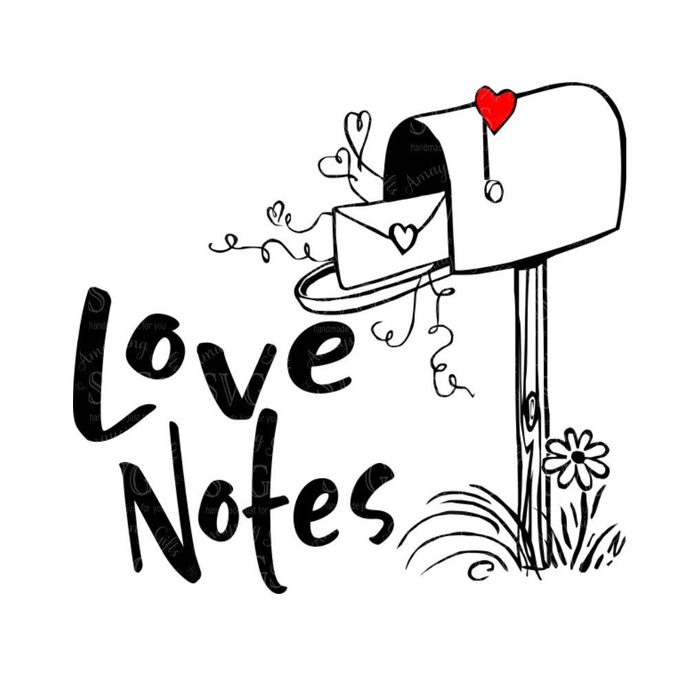 SVG Love Notes DXF Valentine Design Valentine Tshirt