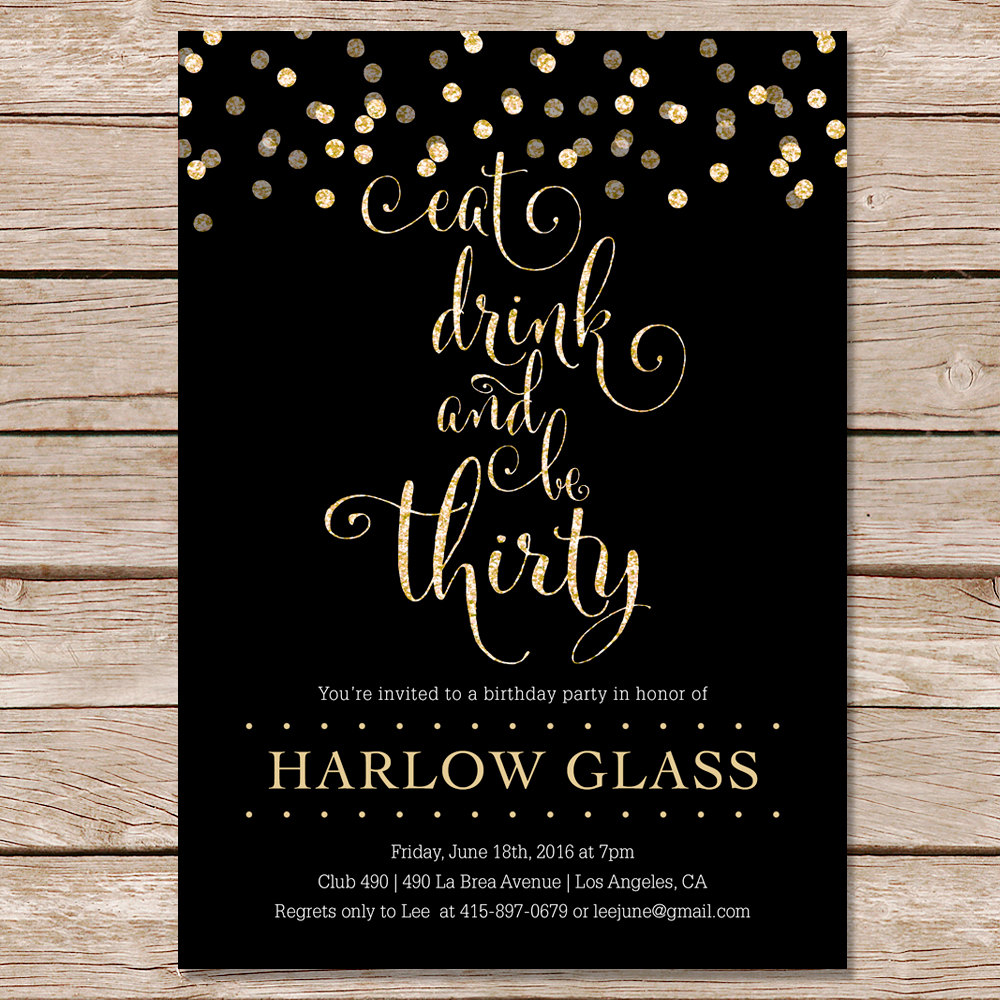30 birthday invite