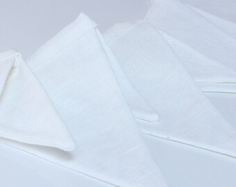 Fabric Flag Banner / Pennant / Bunting / Ivory White