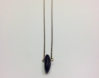 Delicate Black Necklace 16"