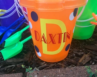 Personalized Sand and Water Bucket, Sand Bucket, Bucket, Water Bucket, Custom Bucket, Kids Bucket, Play Sand Bucket, Birthday, Kids, FUN