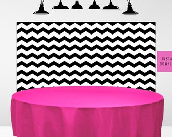 Black chevron backdrop, dessert table backdrop, Shower Backdrop, digital backdrop download, Adult Birthday Party Decoration, back drop decor