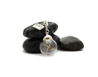 Dandelion Seed Necklace - Wish Necklace - Dandelion Necklace - Dandelion Seed Pendant - Dandelion Jewelry - Nature Jewelry -LT-334