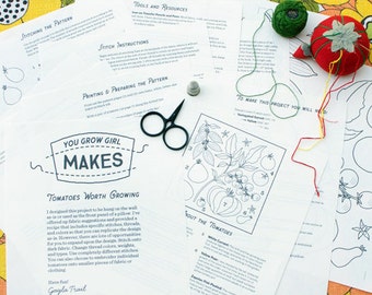 Makes: “Tomatoes Worth Growing” - Embroidery pattern and instruction booklet
