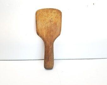 Vintage Wood Butter Paddle Kitchen Primitive Rustic Wooden Scoop