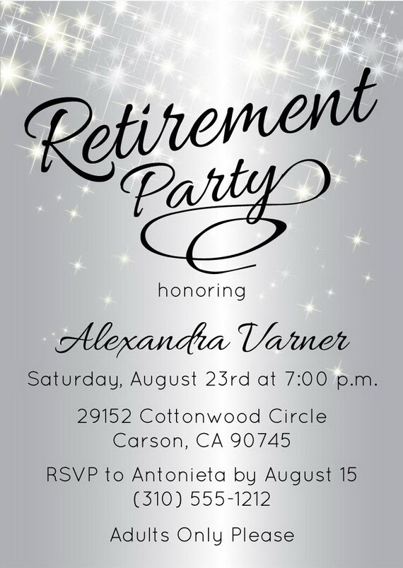 formal retirement invitation
