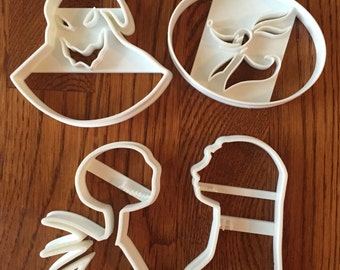 Nightmare Before Christmas four piece set of cookie and fondant cutters