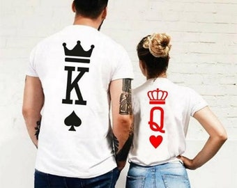 Shop high-quality unique King Queen Poker T-Shirts designed and sold by artists.Available in a range of colours and styles for men, women, and everyone.King of cards Classic T-Shirt.By twgcrazy.$ Tags: king, queen, playing, king of clovers, queen of hearts, deck, blackjack, poker, bridge.