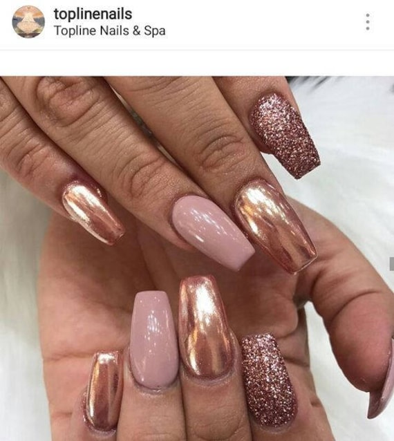 Mirror Chrome Nail Art Powder Pigment Metallic Nail Art 2017 Mirror Chrome Nail Art Powder Pigment Metallic Nail Art - 2017 Nail Trend - Chrome Nails! - Mirror Chrome Nail Art Powder Pigment Metallic Nail Art 2017