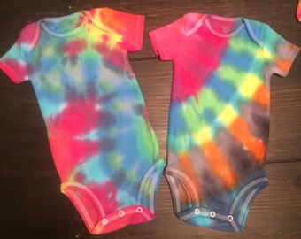 6 Month Tie Dye Onesie - Lot of two!