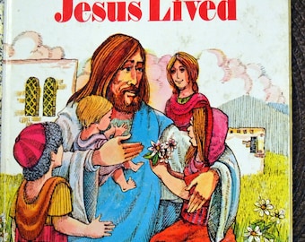 Vintage Children's Book "Where Jesus Lived" Little Golden Book Last Minute Gift