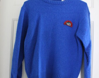 XS - Blue 100% Wool Sweater